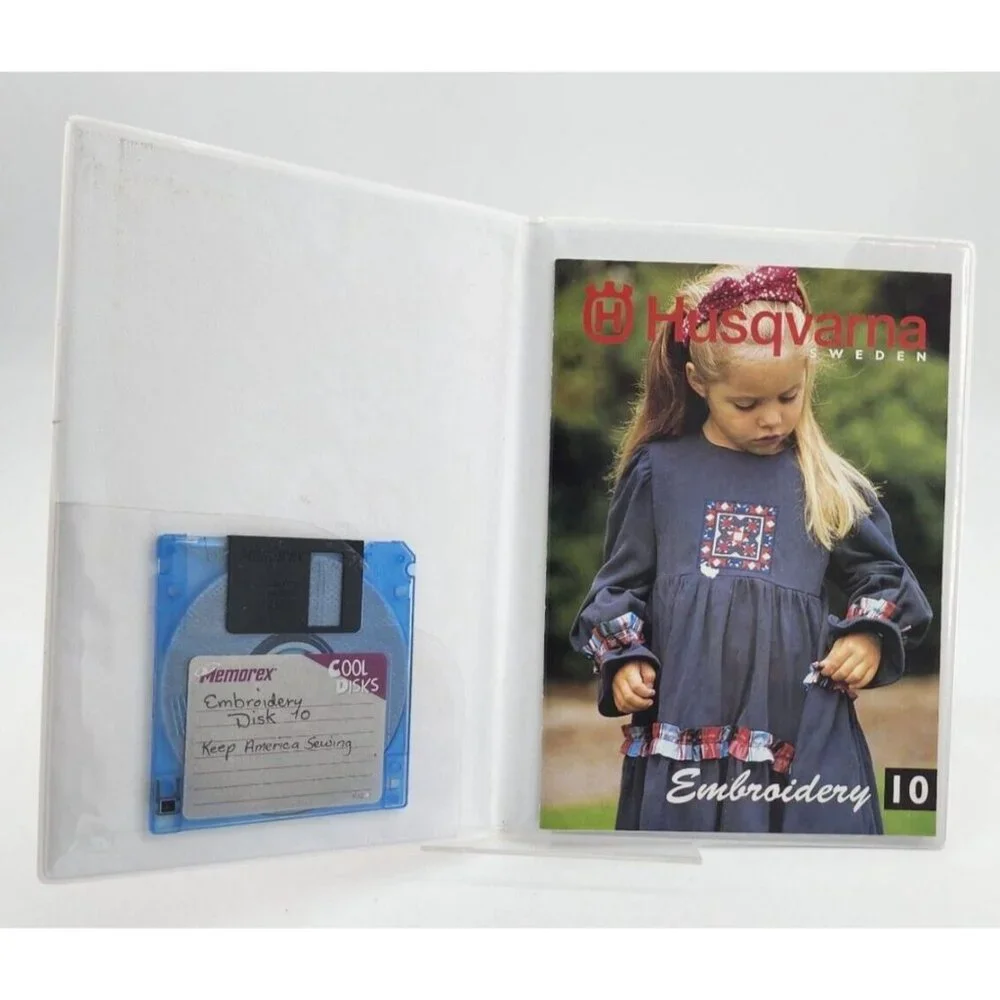 Keep America Sewing Embroidery Disk #10‎ For Husqvarna Viking Designer 1